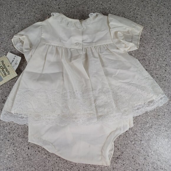 Vintage White Baby Dress 3 Piece Set JcPenney 6-9 Months - Picture 5 of 7